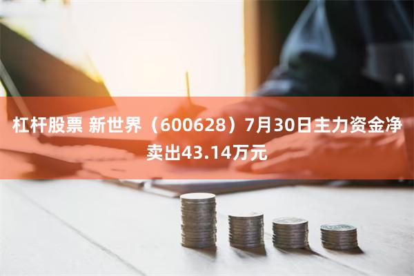 杠杆股票 新世界（600628）7月30日主力资金净卖出43.14万元