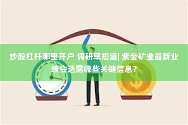 炒股杠杆哪里开户 调研早知道| 紫金矿业最新业绩会透露哪些关键信息？